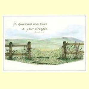 Pack of 10 Pocket Cards - In quietness and trust (PKTJCL05)