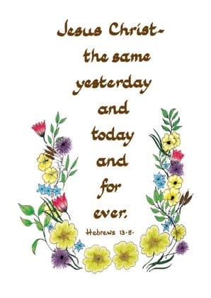 Pack of 10 Pocket Cards - Jesus Christ, the same... (PKTJCP09)