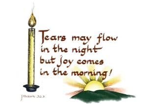 Pack of 10 Pocket Cards - Joy comes in the morning (PKTJCL40)