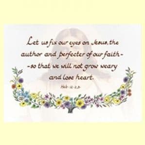 Pack of 10 Pocket Cards - Let us fix our eyes on Jesus (PKTJCL19)