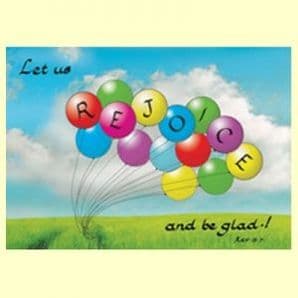 Pack of 10 Pocket Cards - Let us rejoice (PKTJCL15)