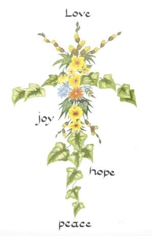 Pack of 10 Pocket Cards - Love, Joy, Hope, Peace (PKTJCP27)