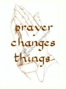 Pack of 10 Pocket Cards - Prayer changes things (PKTJP12)