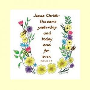 Pack of 10 Square Cards - Jesus Christ, the same... (ACC02)