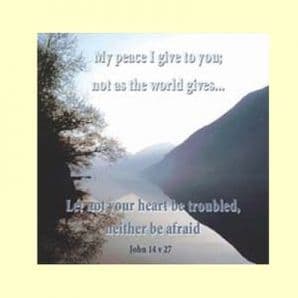 Pack of 10 Square Cards - My peace I give you (ACC07)