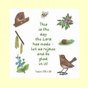 Pack of 10 Square Cards - This is the day (ACC05)