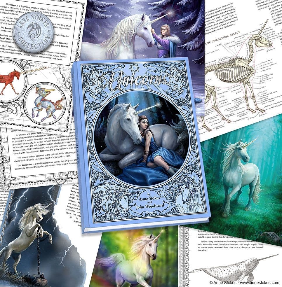ANNE STOKES Mythical Unicorns Book | Full Colour Illustrated
