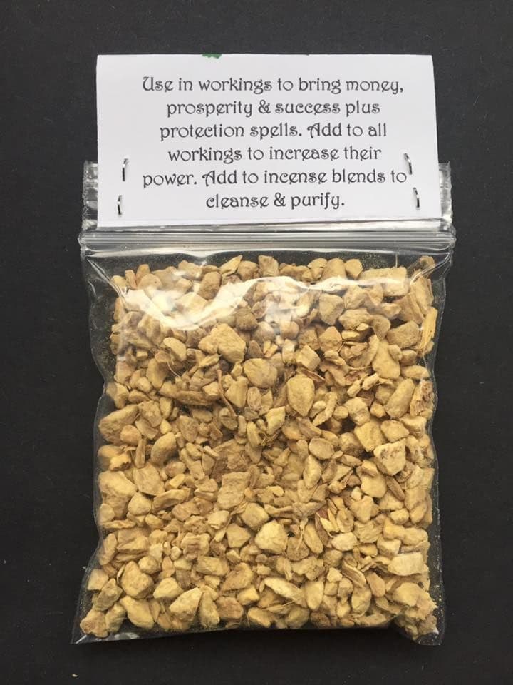 GINGER Dried Herb 25g Love Money Cleansing