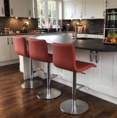 3 Rio Bar Stools with Base 53 at a Breakfast Bar