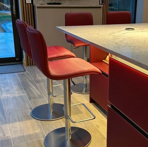 Luxury Rio Adjustable Bar Stool – Italian Design, Custom Upholstery & Premium Finishes