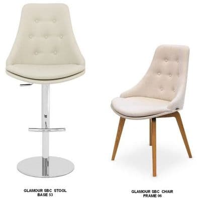 Glamour SBC Bar Stools and <br> Matching Chairs