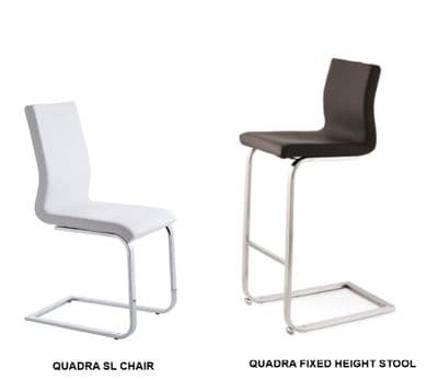 Quadra Fixed Height Stool and <br> Quadra SL Chair