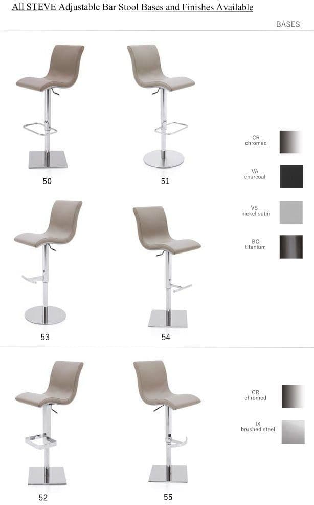 Steve Adjustable Bar Stool Luxury Barstool Breakfast Bar Stools