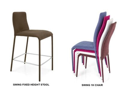 Swing Fixed Height Stool and Swing Chair