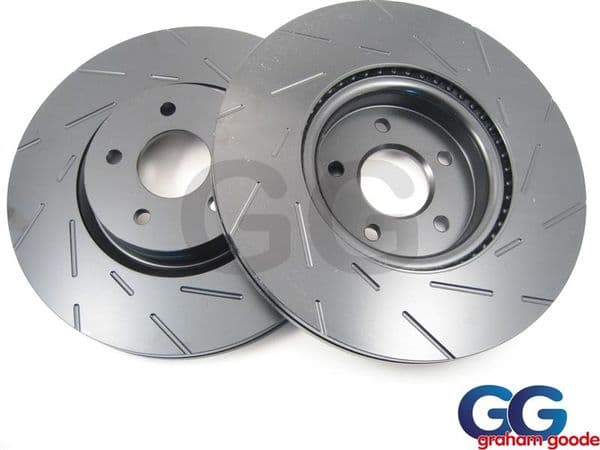Front Brake Discs x2 Focus RS mk2 09- EBC Ultimax Grooved USR1700