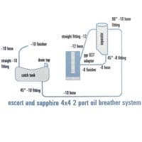 2 Port Oil Separator GGR Designed for Ford Cosworth YB GGR003