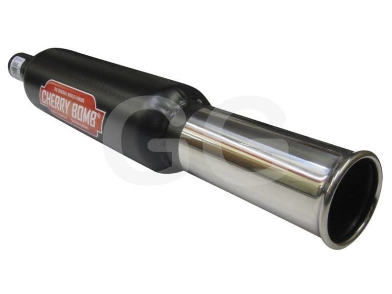 Black Cherry Bomb Exhaust Back Box Round SPECIAL EDITION TB3.5STDBLK 51-55mm