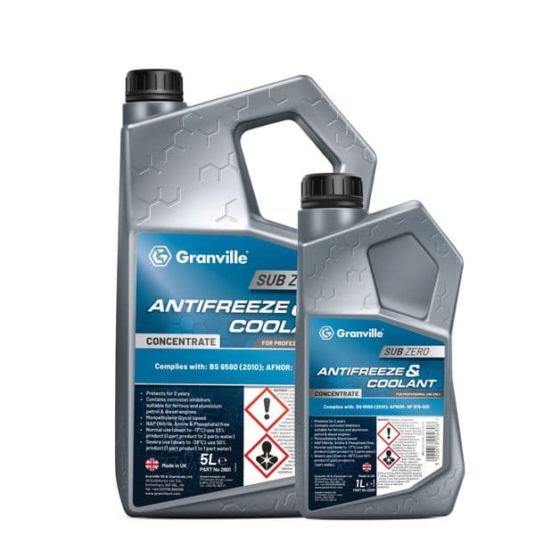 Granville Blue Antifreeze & Coolant | Ethylene Glycol Concentrate – 5L & 1L