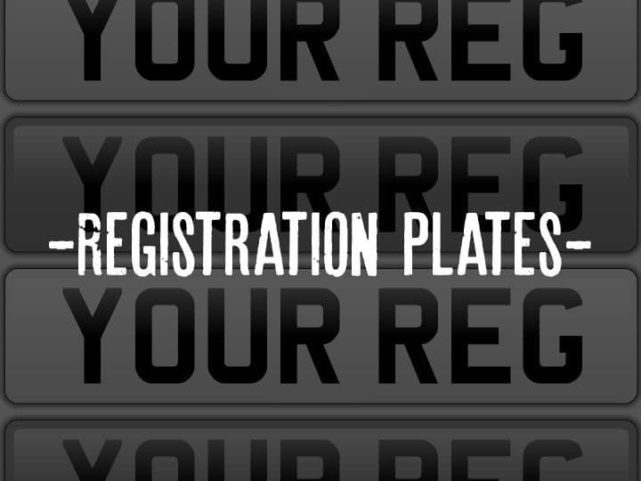 Car Registration Number Plates Made Front or Rear