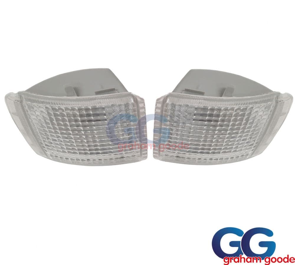 Clear Front Indicator Lamps Pair | Ford Escort & Sierra Cosworth