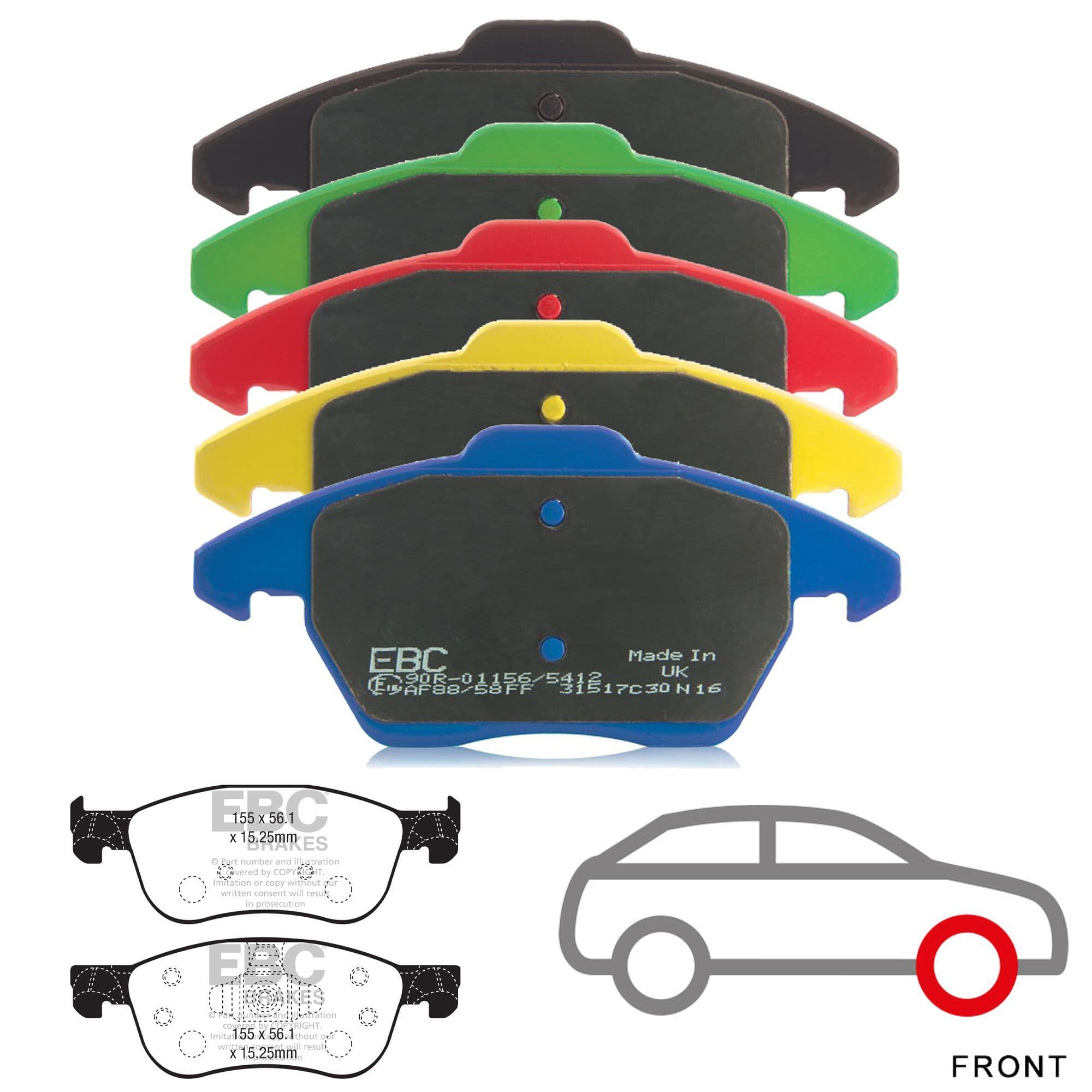 TEC Front Ceramic Disc Brake Pads For Ford F-150 Expedition Lincoln Navigator TEC-1414 - The