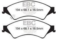 EBC Performance Ultimax Front Brake Pads | Ford Ranger 3.2 TDCI T6 2011 - 2016