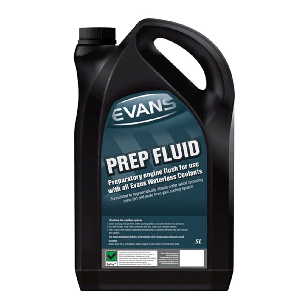 Evans Prep Fluid – Cooling System Flush for Waterless Coolant Conversion – 5L