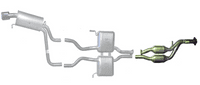 Ford Escort Cosworth 4wd Front Pipe & Catalytic Converters STD OE Replacement Exhaust System Replica