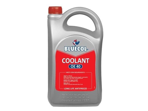 Ford Sierra Sapphire Cosworth 4wd Red Antifreeze 5 litres Blucol 5 Year Longlife OE40 BLL005