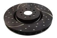 Front Brake Discs x 2 Ford Fiesta Zetec S1600 MK7 EBC Grooved GD1676