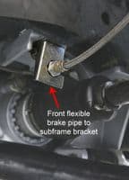 Front Flexi Brake Pipe Bracket Mounting Ford Escort & Sierra Cosworth