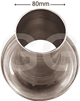 GGR Spun Aluminium Induction Kit Intake Trumpet 80mm GGR06080MM