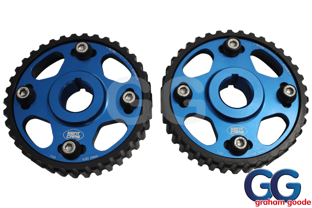 Kent Cams Camshaft Vernier Pulleys Pair | Escort, Sierra & Sapphire RS Cosworth - Blue / Red