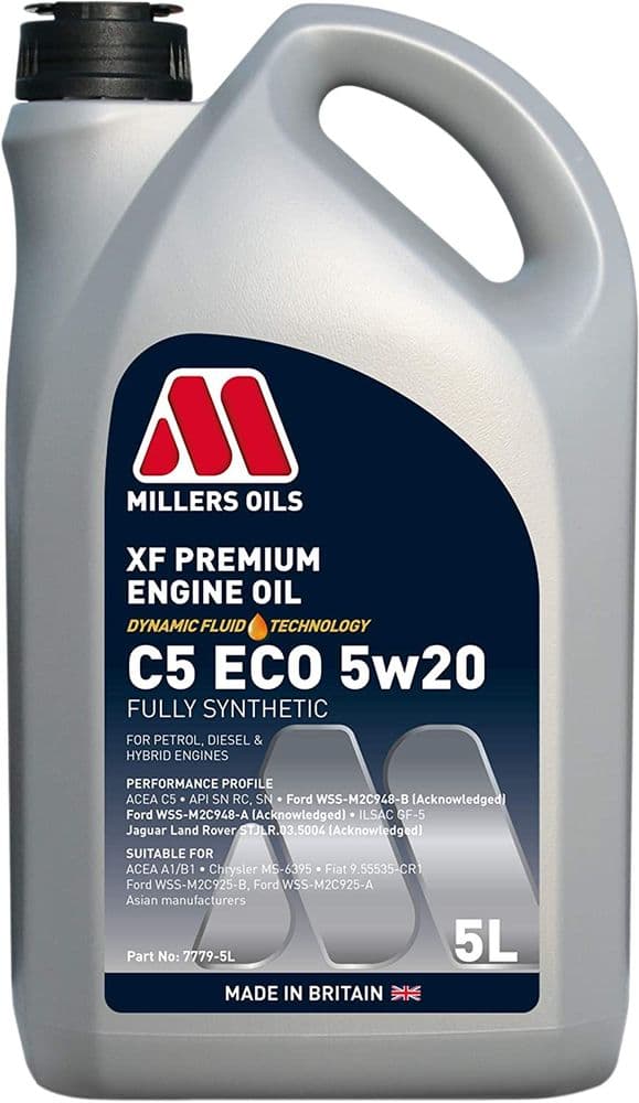 Millers Engine Oil Eco 5w20 5 litre | Ford Fiesta ST 1.5