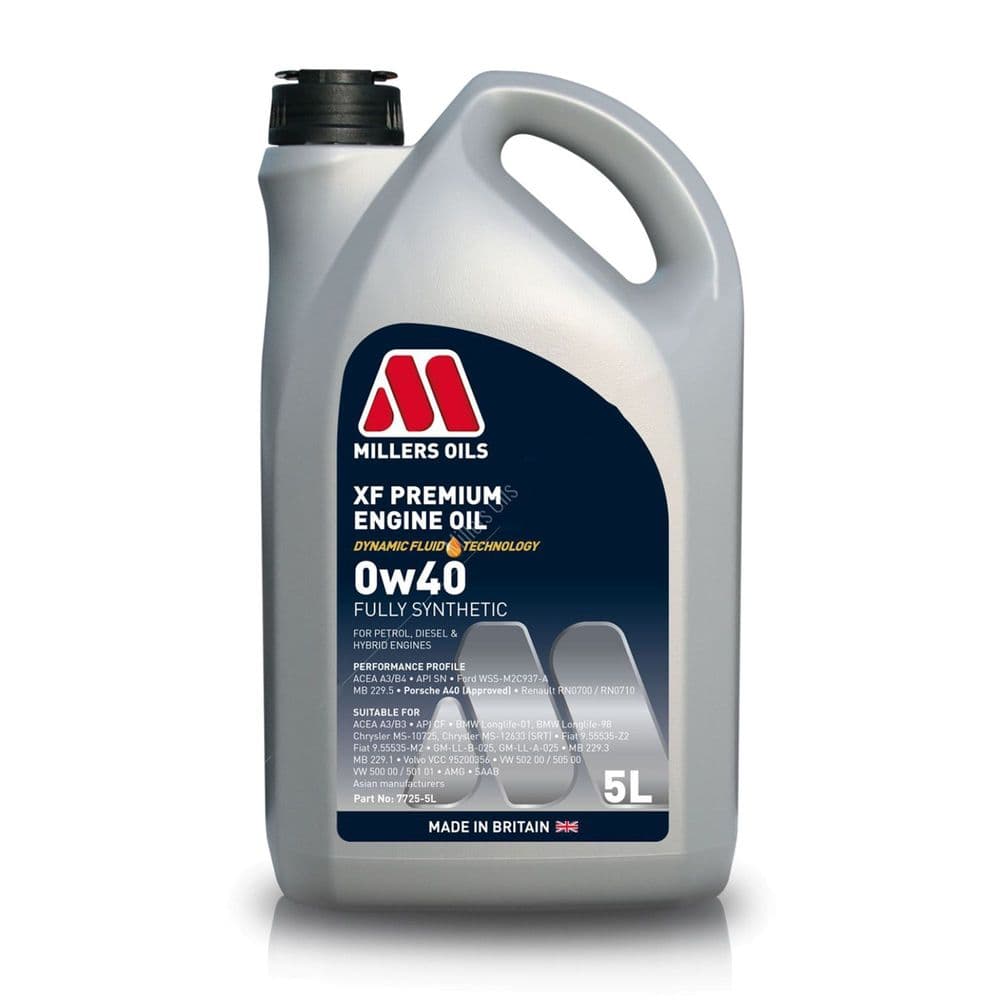 Millers Engine Oil XF Longlife 0w40 5L | Focus RS mk3