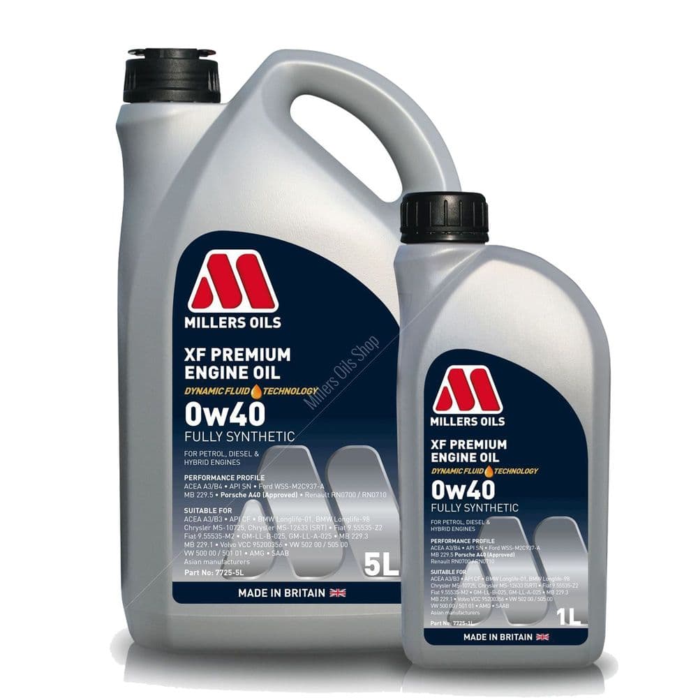 Millers XF 0W40 Engine Oil - Fully Synthetic