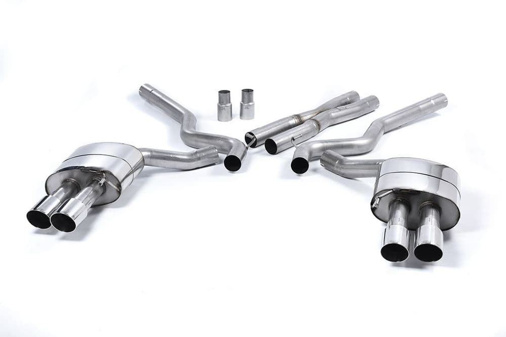 Milltek Cat Back Quad Exhaust Non Resonated (Louder) Roush Rear Valance | Ford Mustang 5.0 V8