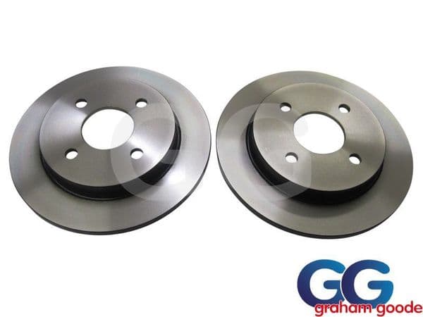 Rear Brake Discs Pair Ford Fiesta 1.0l EcoBoost mk7.5 Standard TRW GGF1063