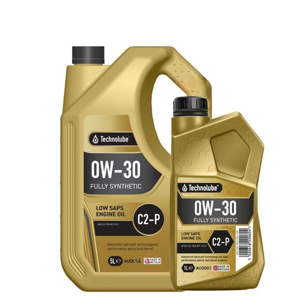 Technolube 0W30 C2-P PSA Fully Synthetic Engine Oil | Low SAPS – 5L & 1L