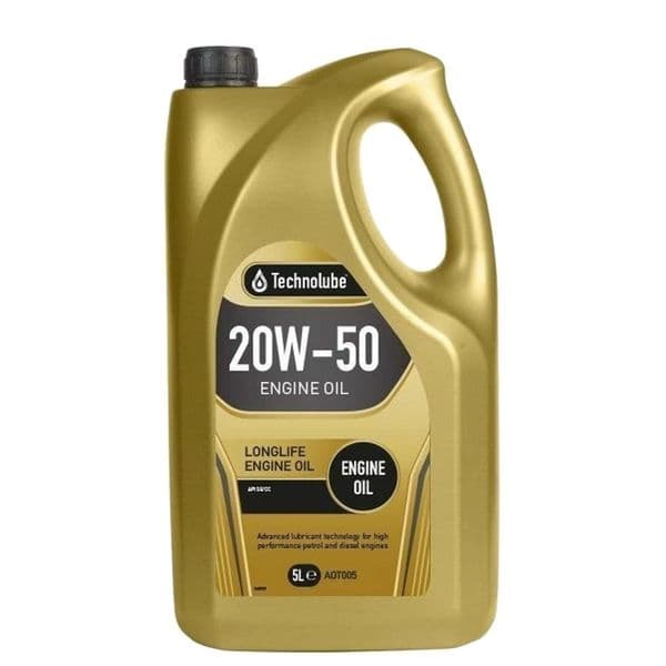Technolube 20W-50 Engine Oil 5L | Classic & Older Engines