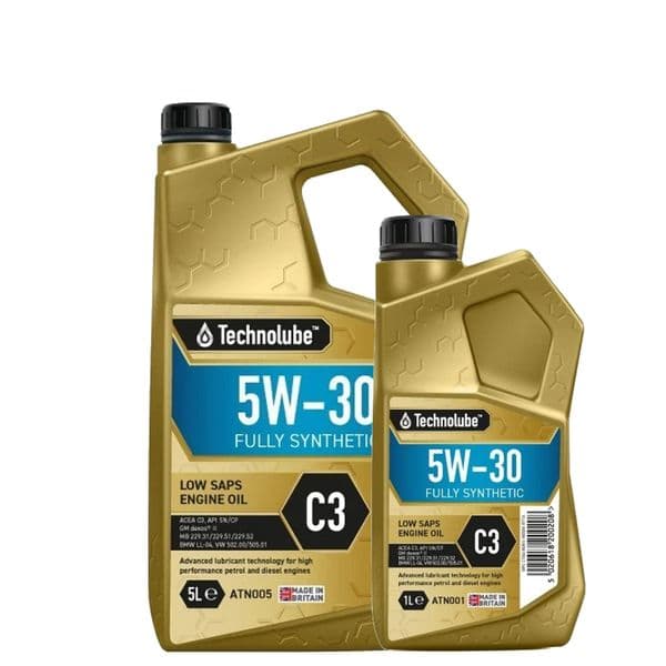 Technolube 5W30 C3 Fully Synthetic Engine Oil | Low SAPS – 5L & 1L
