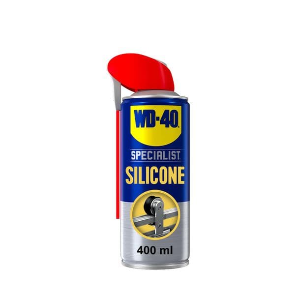 WD-40 Specialist Silicone Spray 400ml | Waterproof Lubricant for Metal & Rubber