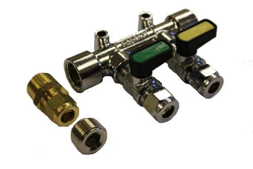 2 Way Gas Manifold (8mm)