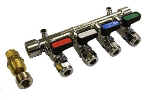 4 Way Gas Manifold (8mm)