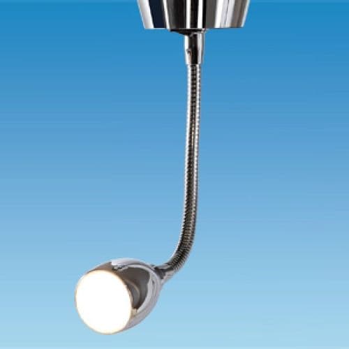 Aludra Chrome Switched LED 12v Flexi Spotlight
