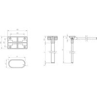 Baldacci Mini Aluminium Anodised Folding Table Leg (720mm) - Grasshopper Leisure