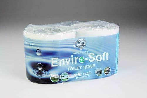 Blue Diamond Twin Pack Toilet Rolls (Quick Dissolving)