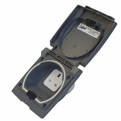 Bullfinch External Mains Outlet Grey