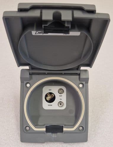 Bullfinch Satellite/ TV/ 12V Outlet Point Grey