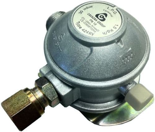 Cavagna M20 Euro Gas Regulator 8mm Angled Outlet